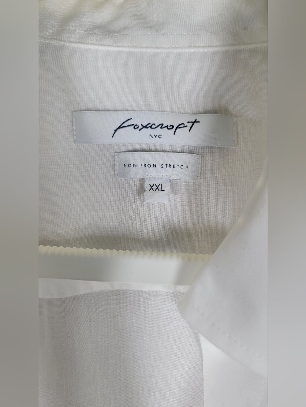 Classic White Button-Front Blouse - 3/4 Sleeve - Picture 2 of 15